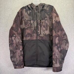 Simms Rogue Fleece Hoodie Mens Large Camouflage Softshell Full Zip Lined Fishing